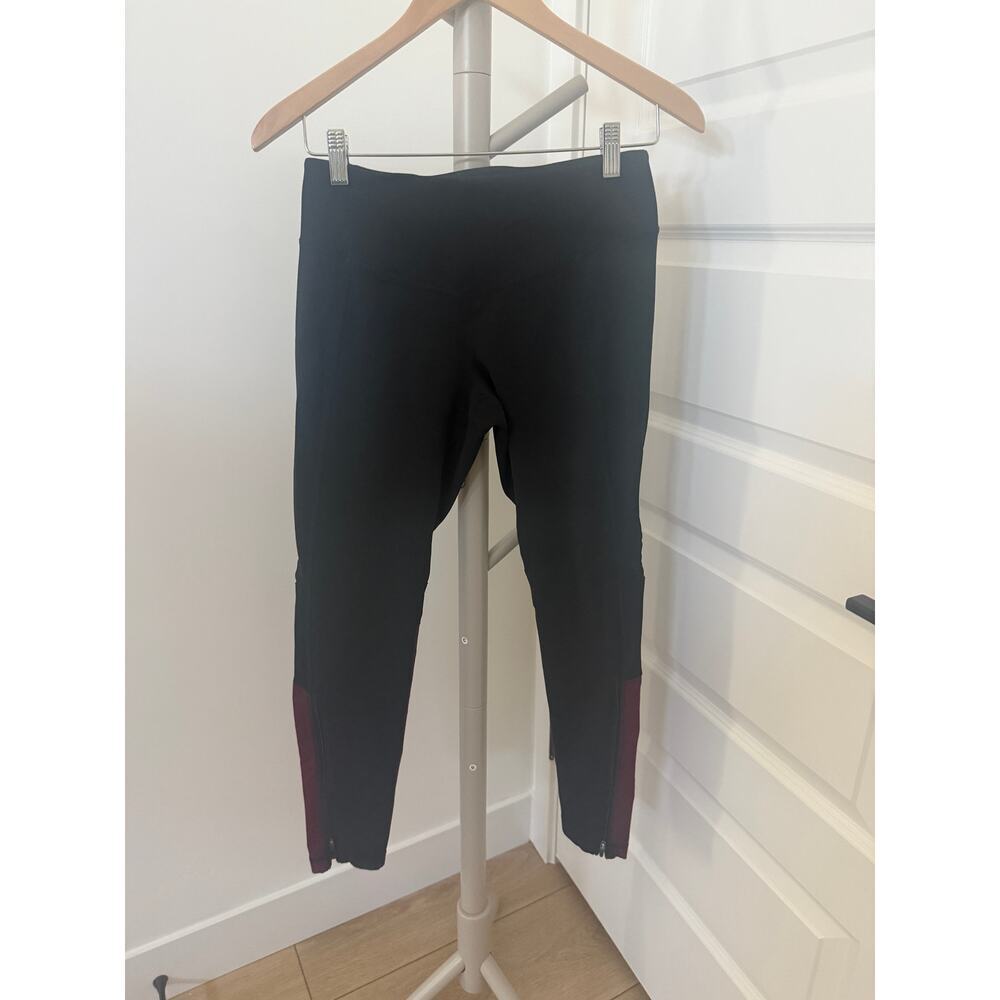 Zella Gossip Ankle Zip Leggings Black Size Medium